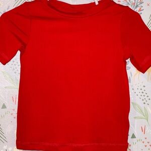 Barely Worn Cat & Jack 12 Months Bright Red Short Sleeve Swim Rashguard UPF 50